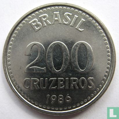 Brazil 200 cruzeiros 1986 - Image 1