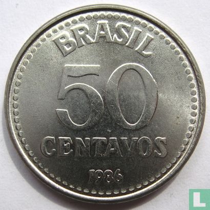 Brazil 50 centavos 1986 - Image 1