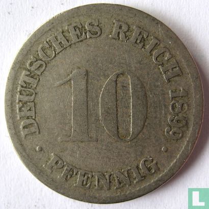 Empire allemand 10 pfennig 1899 (D) - Image 1