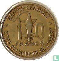 États d'Afrique de l'Ouest 10 francs 1973 - Image 2