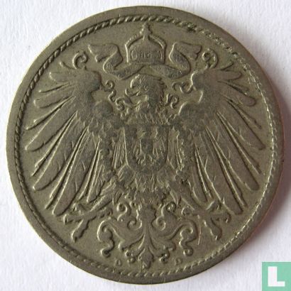 Empire allemand 10 pfennig 1892 (D) - Image 2