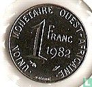 West-Afrikaanse Staten 1 franc 1982 - Afbeelding 1
