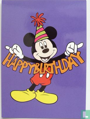 Geen tekst - Mickey met Happy Birthday