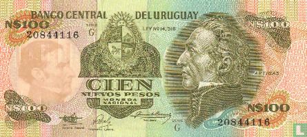 Uruguay 100 Neuvos Pesos - Image 1