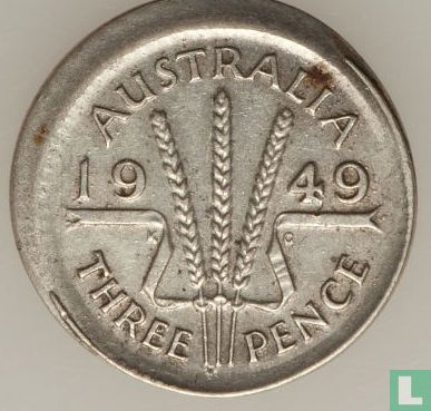 Australie 3 pence 1949 - Image 1