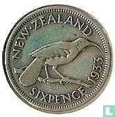 New Zealand 6 pence 1933 - Image 1