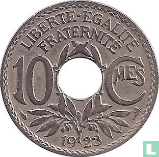 Frankrijk 10 centimes 1923 (hoorn des overvloeds) - Afbeelding 1