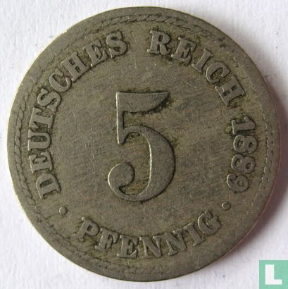 German Empire 5 pfennig 1889 (A) - Image 1