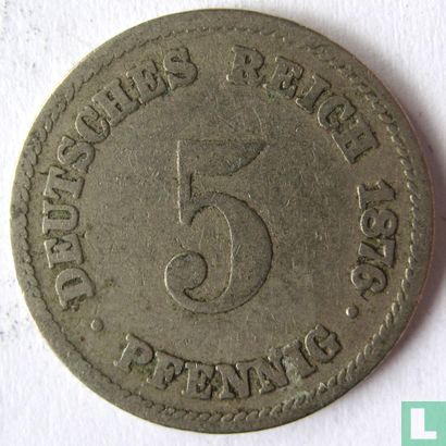 German Empire 5 pfennig 1876 (A) - Image 1