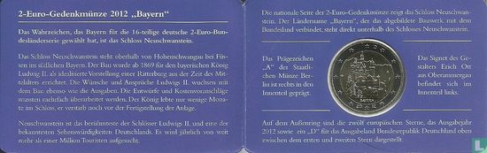 Duitsland 2 euro 2012 (coincard - A) "Neuschwanstein Castle - Bavaria" - Afbeelding 1