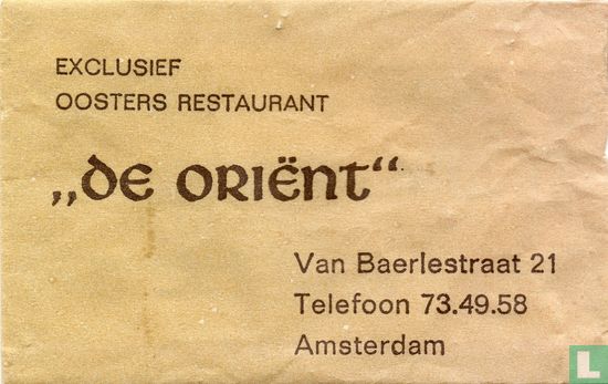 Exclusief Oosters Restaurant "De Oriënt" - Afbeelding 1