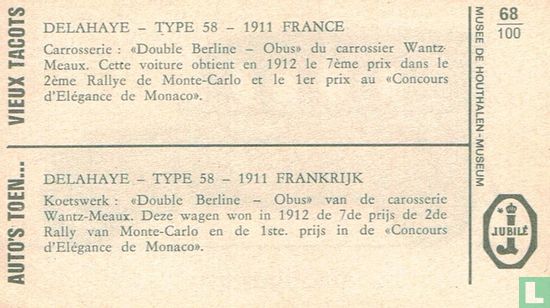 Delahaye - Type 58 - 1911 Frankrijk - Image 2