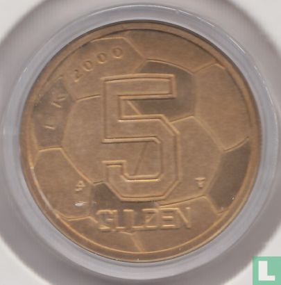 Netherlands 5 gulden 2000 (PROOF - small mark) "European Football Championship" - Image 1