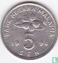 Malaisie 5 sen 1994 - Image 1