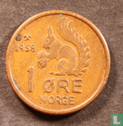 Norvège 1 øre 1958 - Image 1