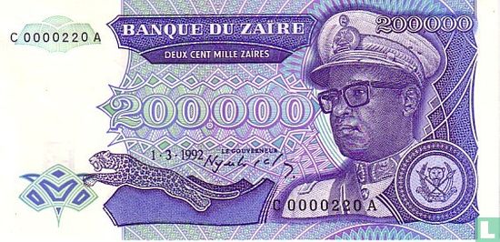 Zaire 200.000 Zaires - Bild 1