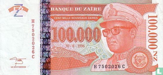 Zaire 100,000 new zaires - Image 1