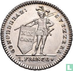 Ticino 1 franco 1813 (without star) - Image 2