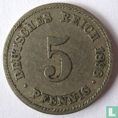 German Empire 5 pfennig 1898 (E) - Image 1