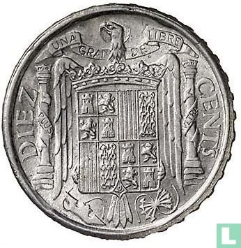 Espagne 10 centimos 1940 (PLUS) - Image 2