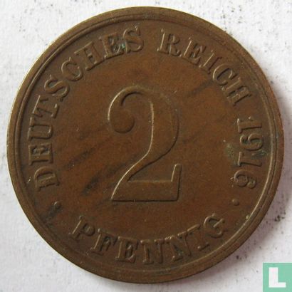 Deutsches Reich 2 Pfennig 1916 (F) - Bild 1