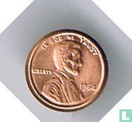 LINCOLN penny 1964 minicoin 0,95 cm USA - Afbeelding 1