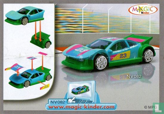 Raceauto, blauw/groen - Image 3