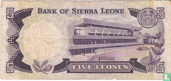Sierra Leone 5 Leones 1984 - Image 2