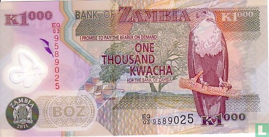 Zambia 1.000 Kwacha 2011 - Afbeelding 1