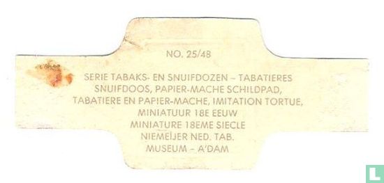 Snuifdoos, papier-mache schildpad, miniatuur 18e eeuw - Afbeelding 2