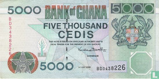 Ghana 5,000 Cedis 2000 - Image 1