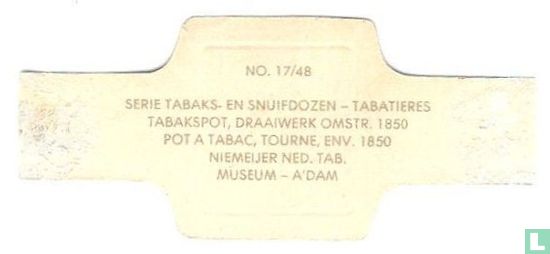 Tabakspot, draaiwerk omstr. 1850 - Afbeelding 2