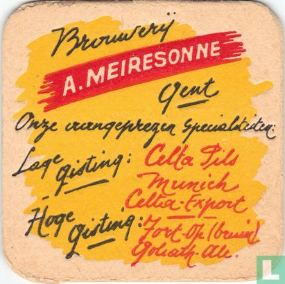 Brouwerij A.Meiresonne Gent Onze aangeprezen specialiteiten