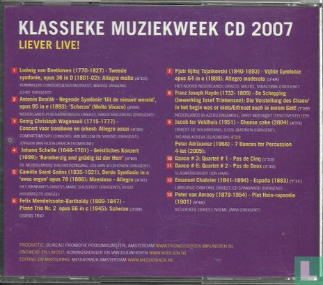 Klassieke muziekweek CD 2007- Liever live - Image 2