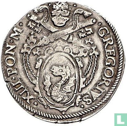 Papal States - Ancona 1 testone ND (1572-1585) - Image 1