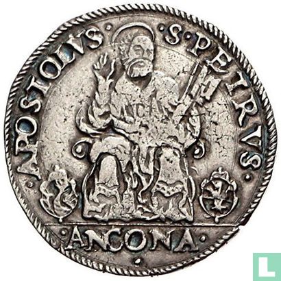 Papal States - Ancona 1 testone ND (1572-1585) - Image 2