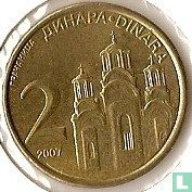 Serbie 2 dinara 2007 - Image 1