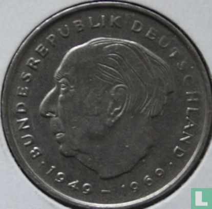 Germany 2 mark 1973 (G - Theodor Heuss) - Image 2