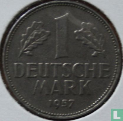 Allemagne 1 mark 1957 (F) - Image 1