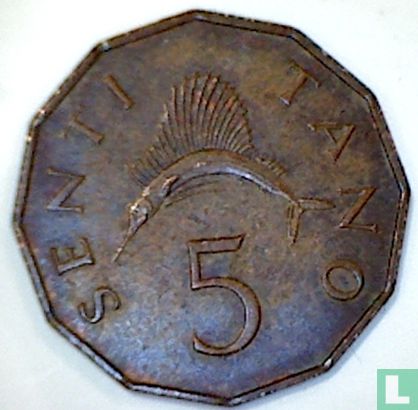 Tanzania 5 senti 1973 - Image 2