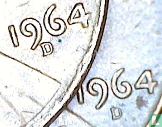 Verenigde Staten 1 cent 1964 (D - letter dicht bij het jaartal) - Afbeelding 3