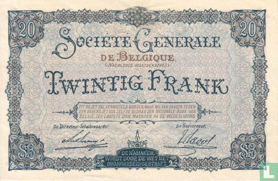 Belgique 20 Francs  - Image 2