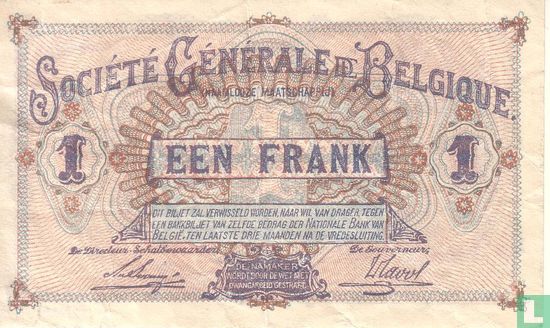 Belgium 1 Franc 1915 - Image 2