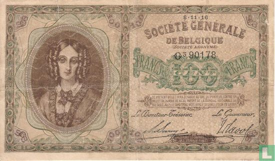 Belgium 100 Francs 1916 - Image 1