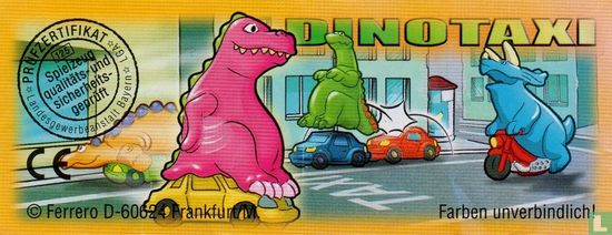 Roze dinosaurus (Auto geel) - Afbeelding 2