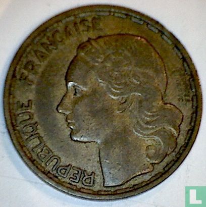 Frankrijk 20 francs 1950 (B - GEORGES GUIRAUD - 3 veren) - Afbeelding 2