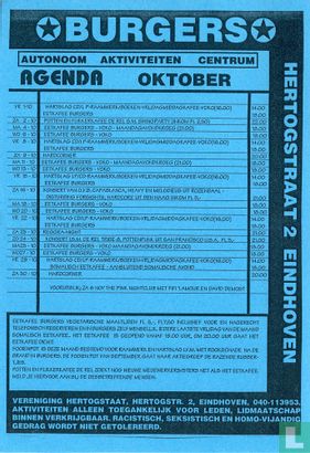 Aktiviteiten Agenda Autonoom Centrum Burgers oktober