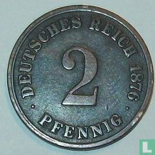 Duitse Rijk 2 pfennig 1876 (A) - Afbeelding 1