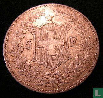Switzerland 5 francs 1907 - Image 2