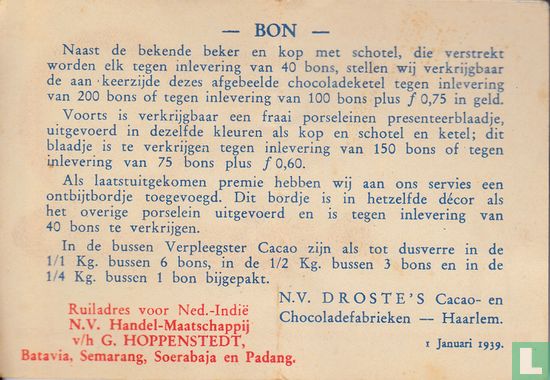 Gebruikt Droste's Cacao merk : Verpleegster 1939 - Bild 2